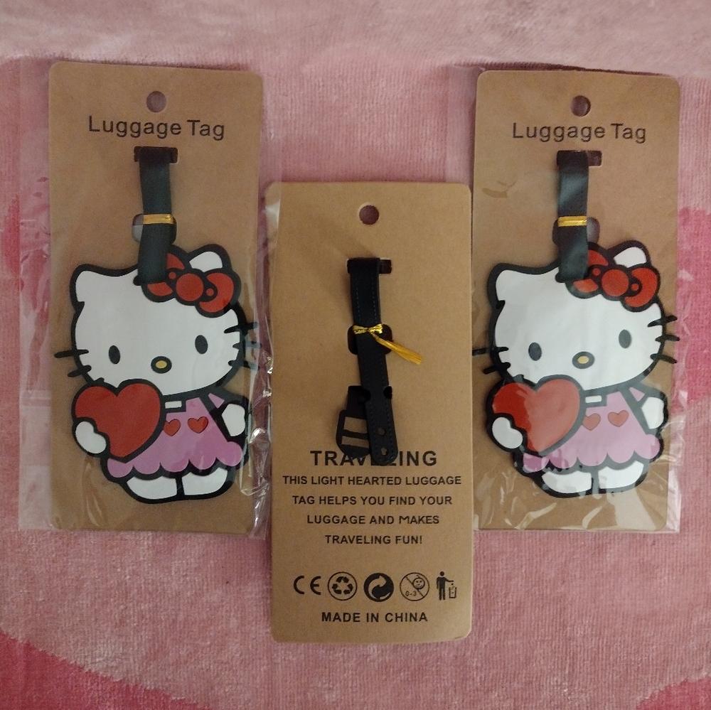 Hello Kitty Luggage Tag Set - (Set = 3 Tags) - Picture 5 of 5